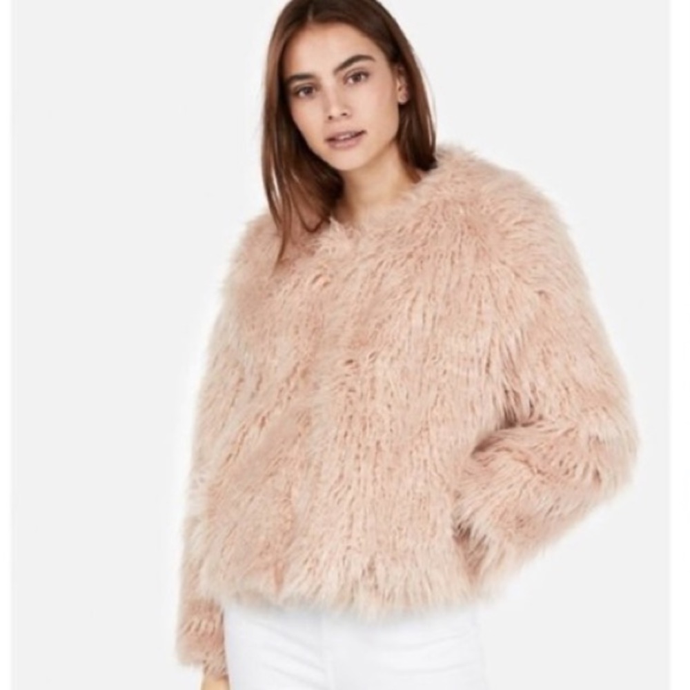 Express Shaggy Faux Fur Coat